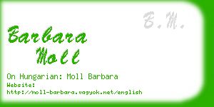 barbara moll business card